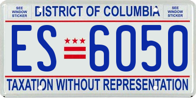 DC license plate ES6050