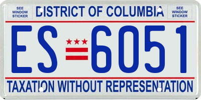 DC license plate ES6051