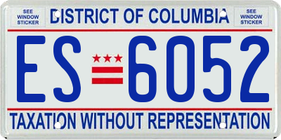 DC license plate ES6052