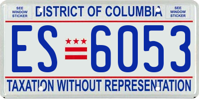 DC license plate ES6053