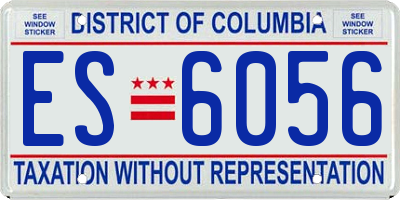 DC license plate ES6056