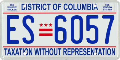 DC license plate ES6057