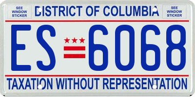 DC license plate ES6068