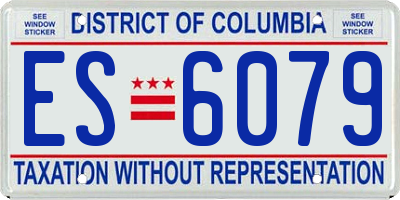 DC license plate ES6079