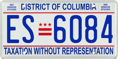 DC license plate ES6084