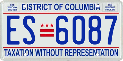 DC license plate ES6087