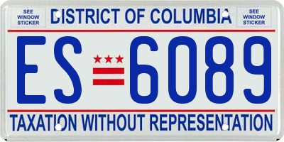 DC license plate ES6089