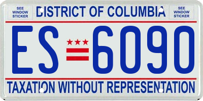 DC license plate ES6090