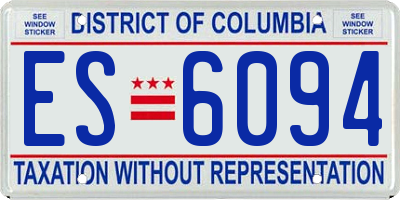 DC license plate ES6094