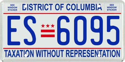 DC license plate ES6095