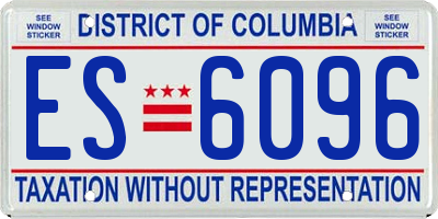DC license plate ES6096