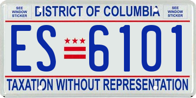 DC license plate ES6101