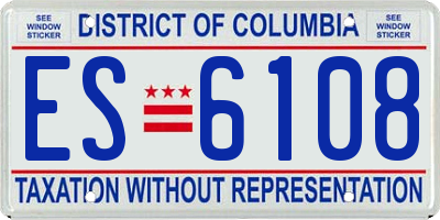 DC license plate ES6108