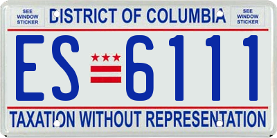 DC license plate ES6111