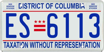 DC license plate ES6113