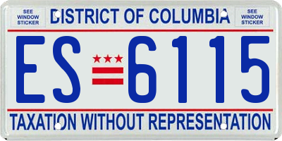 DC license plate ES6115