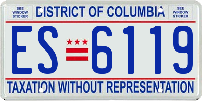 DC license plate ES6119