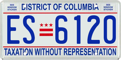 DC license plate ES6120