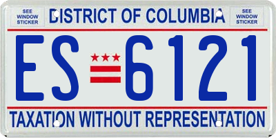 DC license plate ES6121