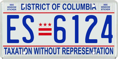 DC license plate ES6124