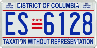 DC license plate ES6128