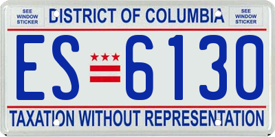 DC license plate ES6130