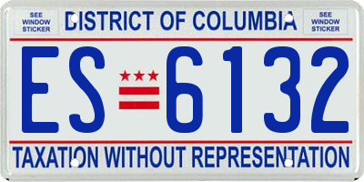 DC license plate ES6132