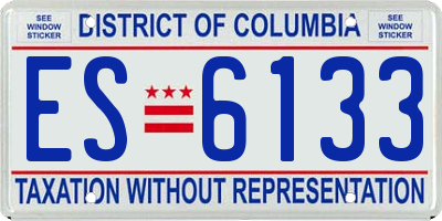 DC license plate ES6133