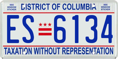 DC license plate ES6134