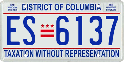 DC license plate ES6137