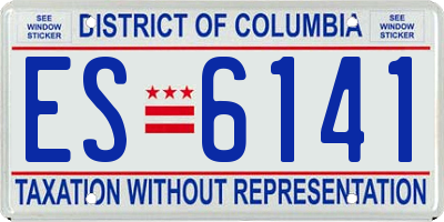 DC license plate ES6141