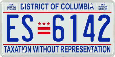 DC license plate ES6142