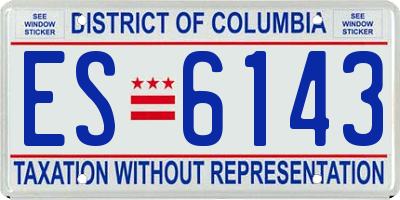 DC license plate ES6143