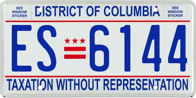DC license plate ES6144