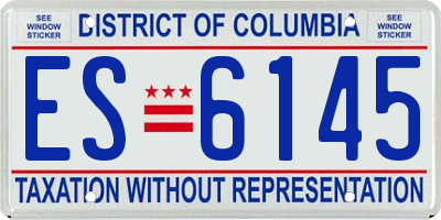 DC license plate ES6145