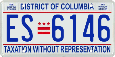 DC license plate ES6146