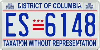 DC license plate ES6148
