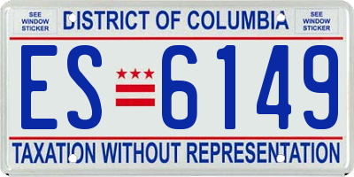 DC license plate ES6149