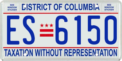 DC license plate ES6150