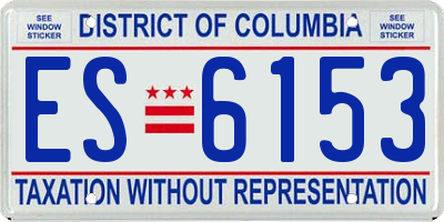 DC license plate ES6153
