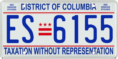 DC license plate ES6155