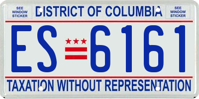 DC license plate ES6161