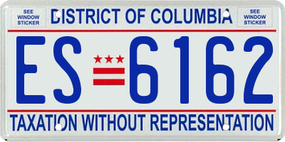 DC license plate ES6162