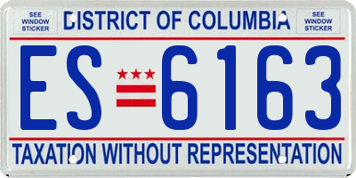 DC license plate ES6163