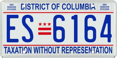 DC license plate ES6164