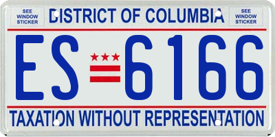 DC license plate ES6166