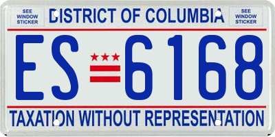 DC license plate ES6168