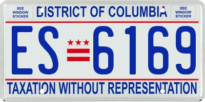 DC license plate ES6169