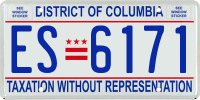 DC license plate ES6171