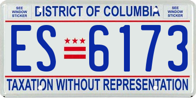 DC license plate ES6173